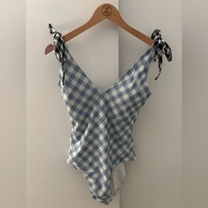 Summersalt The Tie Backflip Gingham One Piece Bathing Suit